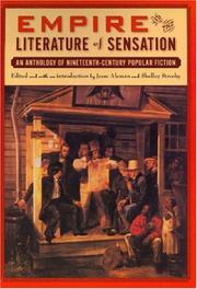 Cover of: Empire and the Literature of Sensation: An Anthology of Nineteenth-century Popular Fiction (Multi-Ethnic Literature of the Americas)