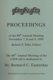 Cover of: CRWAD Proceedings Nov. 1999: Conference of Research Workers in Animal Diseases