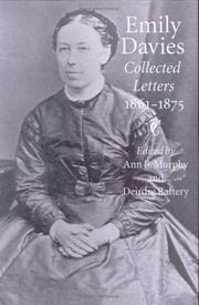 Cover of: Emily Davies: Collected Letters, 1861-1875 (Victorian Literature and Culture Series)
