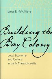 Cover of: Building the Bay Colony: Local Economy and Culture in Early Massachusetts