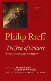 Cover of: Sacred Order/Social Order Vol III: Volume III: The Jew of Culture by Philip Rieff