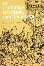 Cover of: A Middle English anthology by edited by Ann S. Haskell.