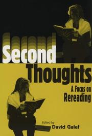 Cover of: Second thoughts by edited by David Galef.