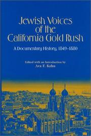 Cover of: Jewish Voices of the California Gold Rush | Ava Fran Kahn