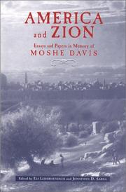 Cover of: America and Zion: Essays and Papers in Memory of Moshe Davis (America-Holy Land Monographs,)
