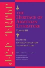 Cover of: The Heritage of Armenian Literature, Vol. 3 by 