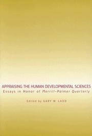 Cover of: Appraising the Human Development Sciences: Essays in Honor of Merrill-Palmer Quarterly (Landscapes of Childhood Series) (Landscapes of Childhood Series)