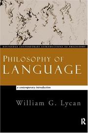 Cover of: Philosophy of Language by William Lycan