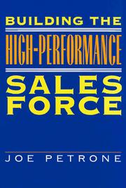 Cover of: Building the high-performance sales force