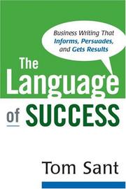 Cover of: The Language of Success by Tom Sant