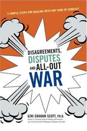 Cover of: Disagreements, Disputes, and All-Out War by Gini Graham Scott