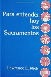 Cover of: Para Entender Hoy Los Sacramentos