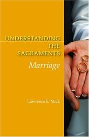 Cover of: Understanding the Sacraments: Marriage (Understanding the Sacraments series)