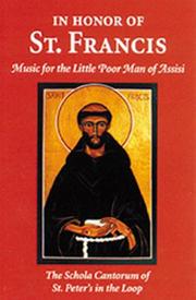 Cover of: In Honor of St. Francis: Music for the Little Poor Man of Assisi