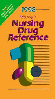 Cover of: Mosby's 1998 Nursing Drug Reference (Annual)