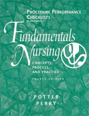 Cover of: Procedure Performance Checklists to Accompany Fundamentals of Nursing: Concepts, Process, and Practice