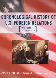 Cover of: CHRONOLOGICAL HISTORY OF U.S. FOREIGN RELATIONS 2ND EDITION 3 VOL | Lester H. Brune