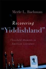 Cover of: Recovering Yiddishland by Merle L. Bachman, Merle L. Bachman