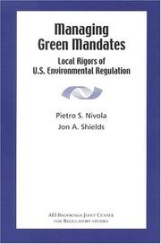 Cover of: Managing Green Mandates: Local Rigors of U.S. Environmental Regulation