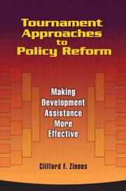 Cover of: Tournament Approaches to Policy Reform by Clifford F. Zinnes