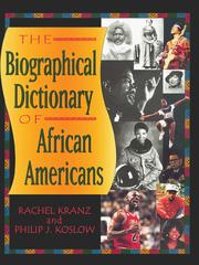 Cover of: Biographical dictionary of African Americans