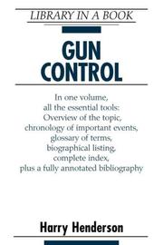 Cover of: Gun control