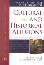 Cover of: The Facts on File dictionary of cultural and historical allusions by Sylvia Cole
