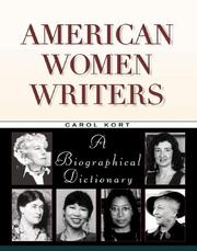 Cover of: American Women Writers: A Biographical Dictionary