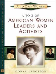 Cover of: A to Z of American Women Leaders and Activists (A to Z of Women)