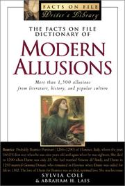 Cover of: The Facts on File Dictionary of Modern Allusions (The Facts on File Writer's Library) by Sylvia Cole, Abraham Harold Lass