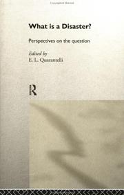 Cover of: What Is A Disaster? by E. Quarantelli