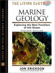 Cover of: Marine Geology by Jon Erickson