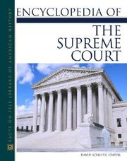 Cover of: Encyclopedia Of The Supreme Court by David Schultz