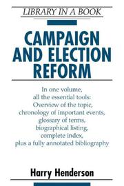Cover of: Campaign and Election Reform (Library in a Book)