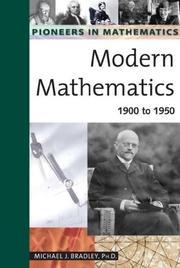 Cover of: Modern mathematics: 1900 to 1950