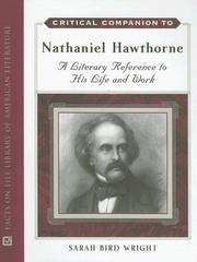 Cover of: Critical companion to Nathaniel Hawthorne by Sarah Bird Wright