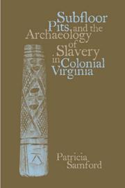 Cover of: Subfloor Pits and the Archaeology of Slavery in Colonial Virginia by Patricia Samford