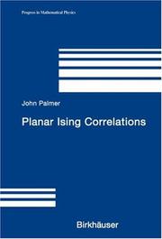 Cover of: Planar Ising Correlations (Progress in Mathematical Physics)