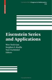 Cover of: Eisenstein Series and Applications (Progress in Mathematics)
