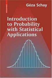 Cover of: Introduction to Probability with Statistical Applications