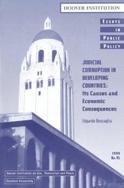 Cover of: Judicial corruption in developing countries: its causes and economic consequences