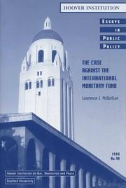 Cover of: Case against the International Monetary Fund (Essays in Public Policy)