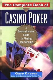 Cover of: The complete book of casino poker