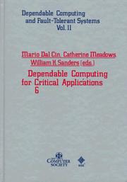 Cover of: Dependable computing for critical applications 6