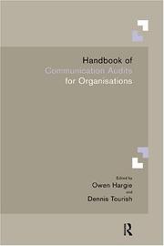 Cover of: Handbook of Communication Audits for Organisations by Owen Hargie