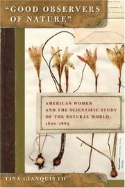 Cover of: Good Observers of Nature: American Women and the Scientific Study of the Natural World, 1820-1885