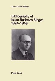 Cover of: Bibliography of Isaac Bashevis Singer, 1924-1949