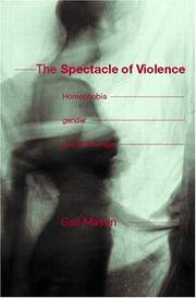 Cover of: The Spectacle of Violence: Homophobia, Gender and Knowledge (Writing Corporealities)