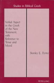 Cover of: Verbal Aspect in the Greek of the New Testament, With Reference to Tense & Mood (Studies in Biblical Greek ; Vol/ 1))
