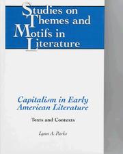 Capitalism in early American literature by Lynn A. Parks